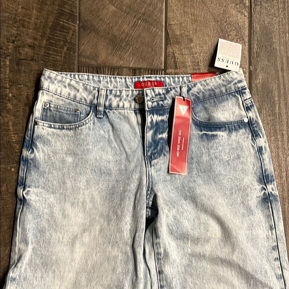 Guess Blue Flare Wide Leg Jeans 100% Cotton. - Picture 3 of 4